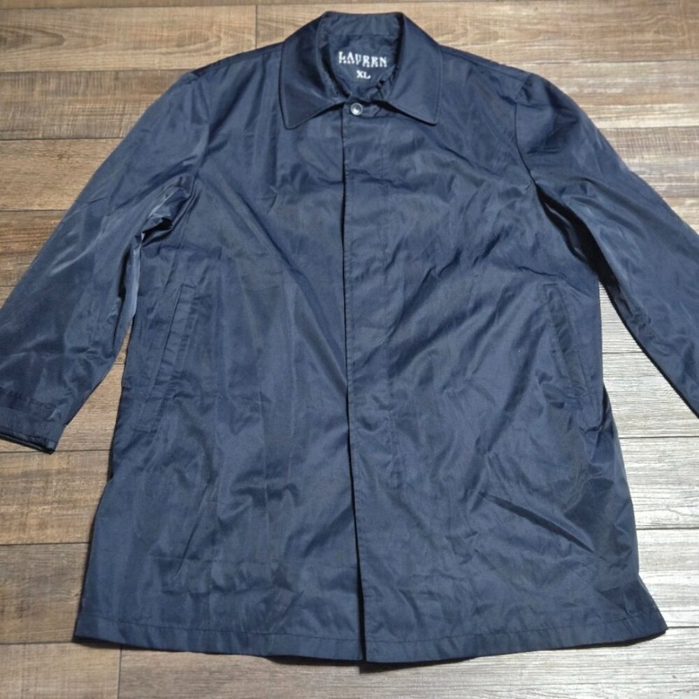 Lauren Ralph Lauren Jacket Men's XL Waterproof Navy Blue Raincoat